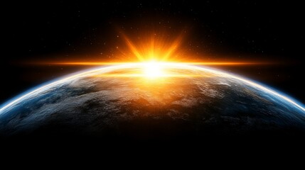 Obraz premium Stunning Earth Sunrise from Space Perspective