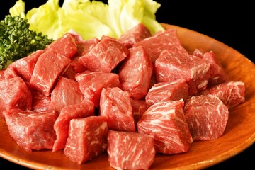 牛赤身肉ステーキ＆サイコロステーキ