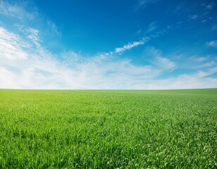 Obraz premium green grass and blue sky