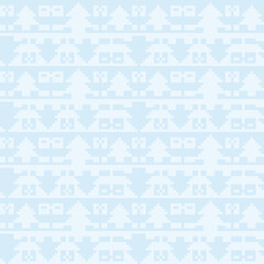 Pastel Christmas Fair Isle Seamless Pattern Design