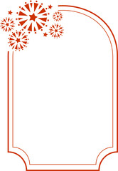 Monoline New Year Fireworks Frame