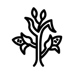 19 corn line icon illustration vector graphic