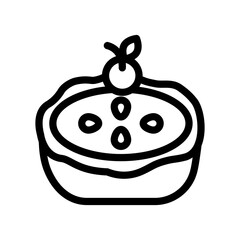18 pie line icon illustration vector graphic