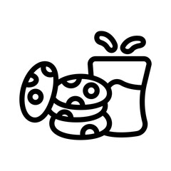 21 cookies line icon illustration vector graphic