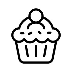 26 muffin line icon illustration vector graphic