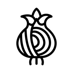 27 onion line icon illustration vector graphic