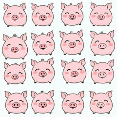 Obraz premium 豚の背景画像