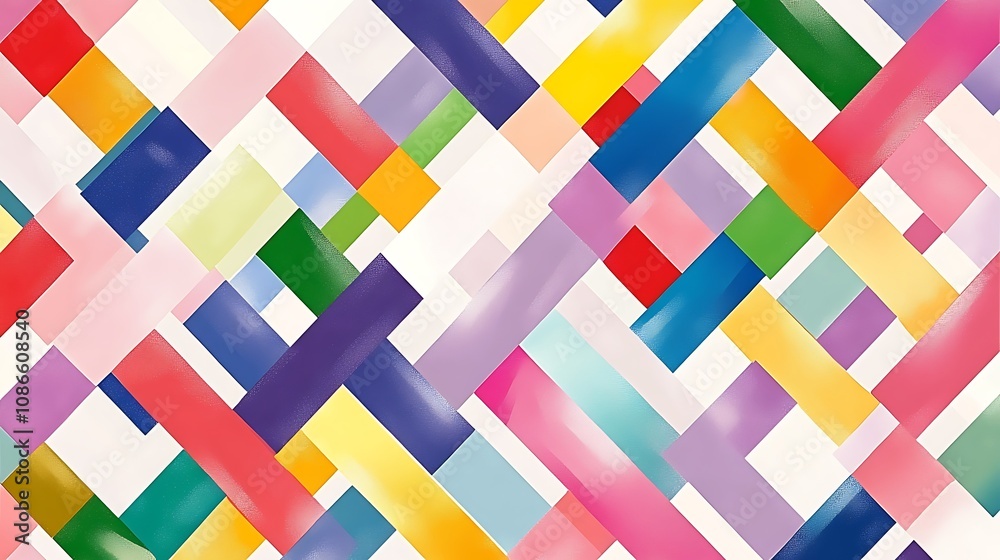 Poster an intricate pattern featuring interwoven lines in vibrant colors and shades, creating a complex vis