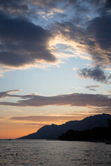 Makarska Riviera, Croatia, summer, sunset.