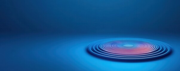 Obraz premium Effective Communication Signal Displayed on a Glowing Blue Radar Screen for Enhanced Connectivity