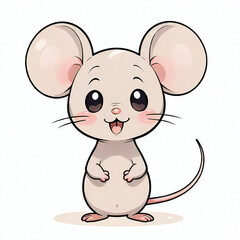 2頭身のねずみのキャラクター