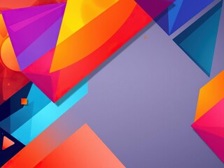 Fototapeta premium Vibrant geometric shapes on a modern background create an abstract design, colorful design, creative fashion, geometric patterns