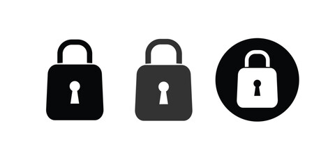 lock line icon vector. Icon for the site. Locked and unlocked padlock icon.