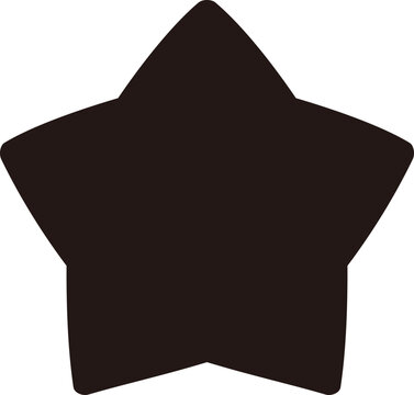 recommend clip art: Cute five pointed star silhouette vector.