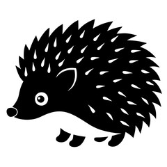 hedgehog on white