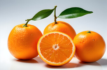 oranges with leaves