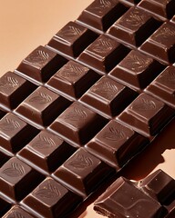 Fototapeta premium Lighting Product Details , Premium Chocolate Bars on Dynamic Lighting Background