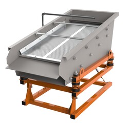 Vibrating Screen Machine 3D rendering