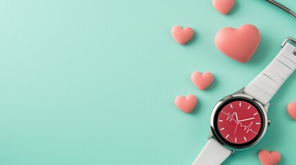 A close up shot of a smartwatch displays a heart rate monitor and other health metrics, highlighting the role of wearable technology in personal health management.