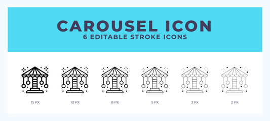 Carousel line icon vector illustration. Trendy styles.