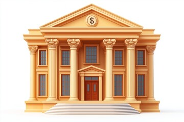 Obraz premium court building with columns. Premises for consideration of court cases and lawsuits