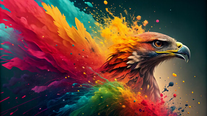 Obraz premium 3D Abstract wallpaper background and color splash fluid wave