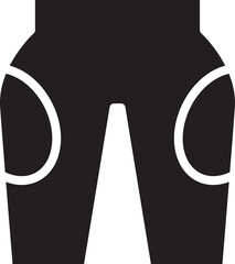 Sport Shorts Glyph Icon Illustration