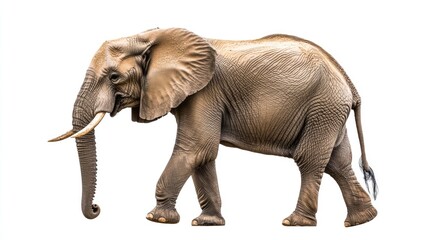 Fototapeta premium African Elephant Walking in Profile