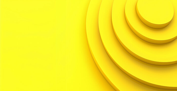 Creative abstract background with bold yellow circular patterns
