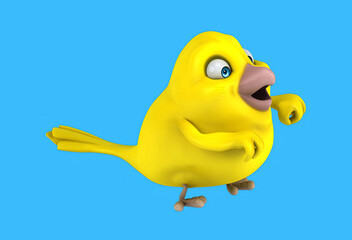 Fun 3D cartoon bird dancing