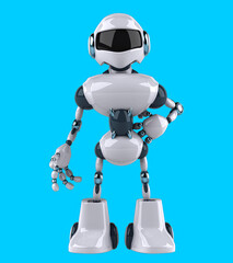 Naklejka premium Fun 3D cartoon robot