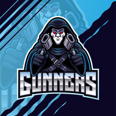 Gunner sport mascot logo design