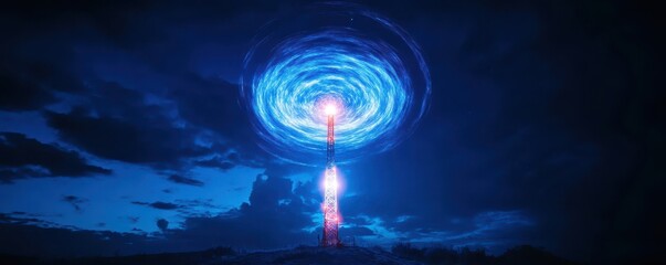 Abstract representation of an effective communication signal tower, symbolizing connectivity and modern technology.