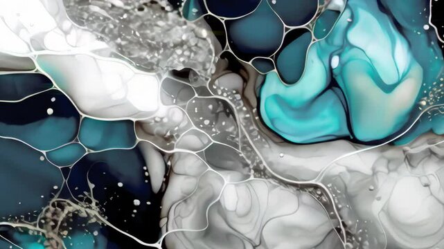 Abstract wavy marble pattern luxury oil alcohol ink background