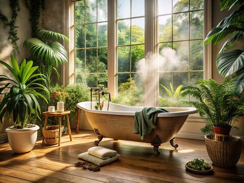 Step back in time with a vintage spa and soothing bath.