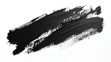 Clay or charcoal face mask stroke isolated on white