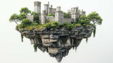 fabulous island floating in the clouds