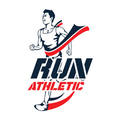 Running Club logo vector concept