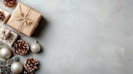 Artistic holidaythemed textures layered with bold sale percentages on gifts, Holiday Deals, refined modern beauty