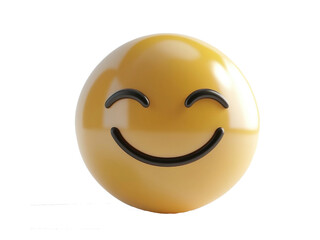 Fototapeta premium The image has been cut out to be transparent for ease of work. It is an image of a smiling cartoon character in a cute style, 3D render.