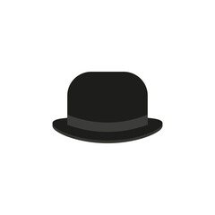Bowler hat icon. Vector illustration and drawing on a white background.
