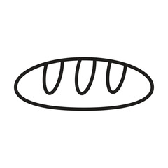 bread icon vector on white background