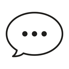 Chat icon vector on white background