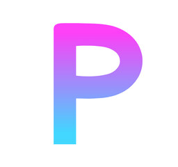 ネオンカラーのグラデーション｜Pマーク