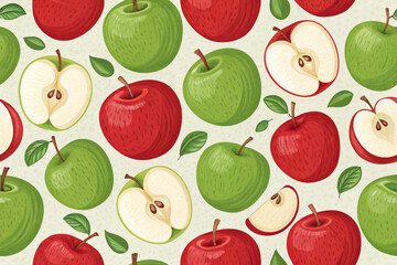 seamless pattern with apples