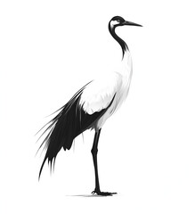 Obraz premium heron silhouette isolated on white
