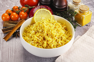 Indian cuisine lemon basmati rice