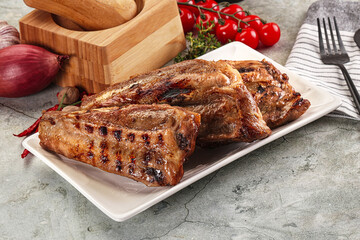Grilled pork ribs with spices