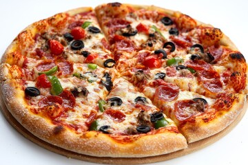 Delicious Pizza on Table Close Up