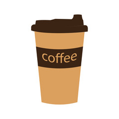 Cup for coffee, tea on a white background